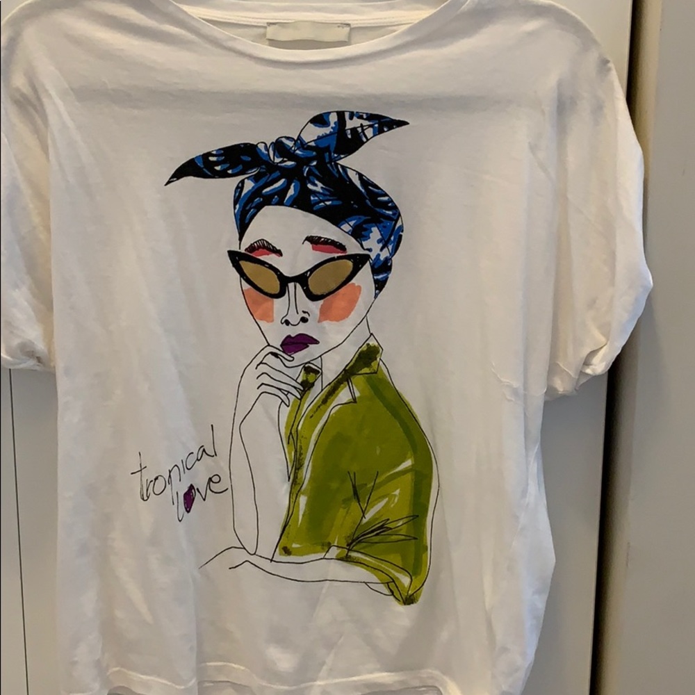 Tropical Love White Tee